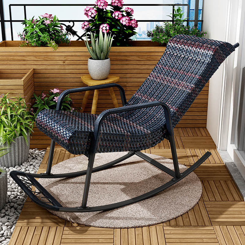 Rattan Outdoor Rocking Chair Contemporary Spindle Rocker Chair