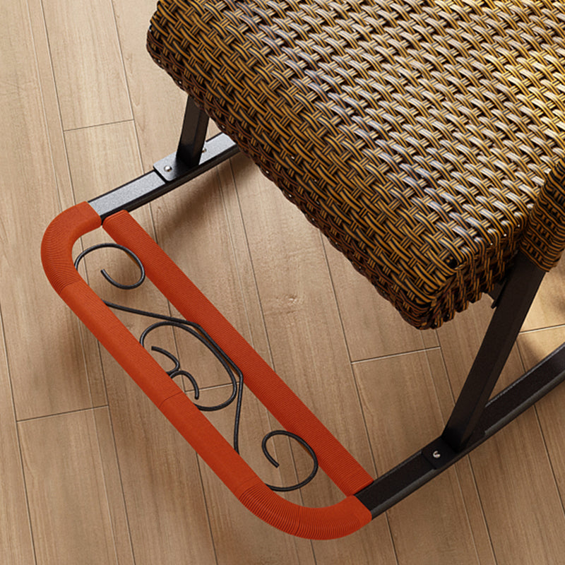 Rattan Outdoor Rocking Chair Contemporary Spindle Rocker Chair
