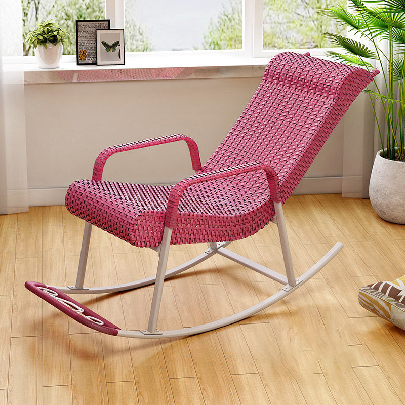 Rattan Outdoor Rocking Chair Contemporary Spindle Rocker Chair