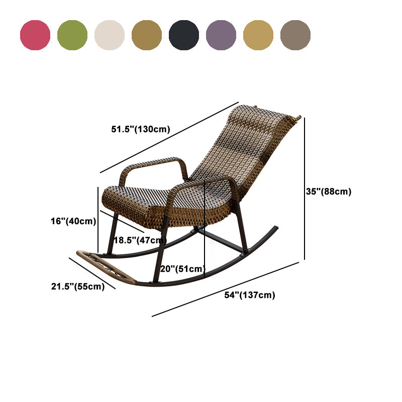 Rattan Outdoor Rocking Chair Contemporary Spindle Rocker Chair
