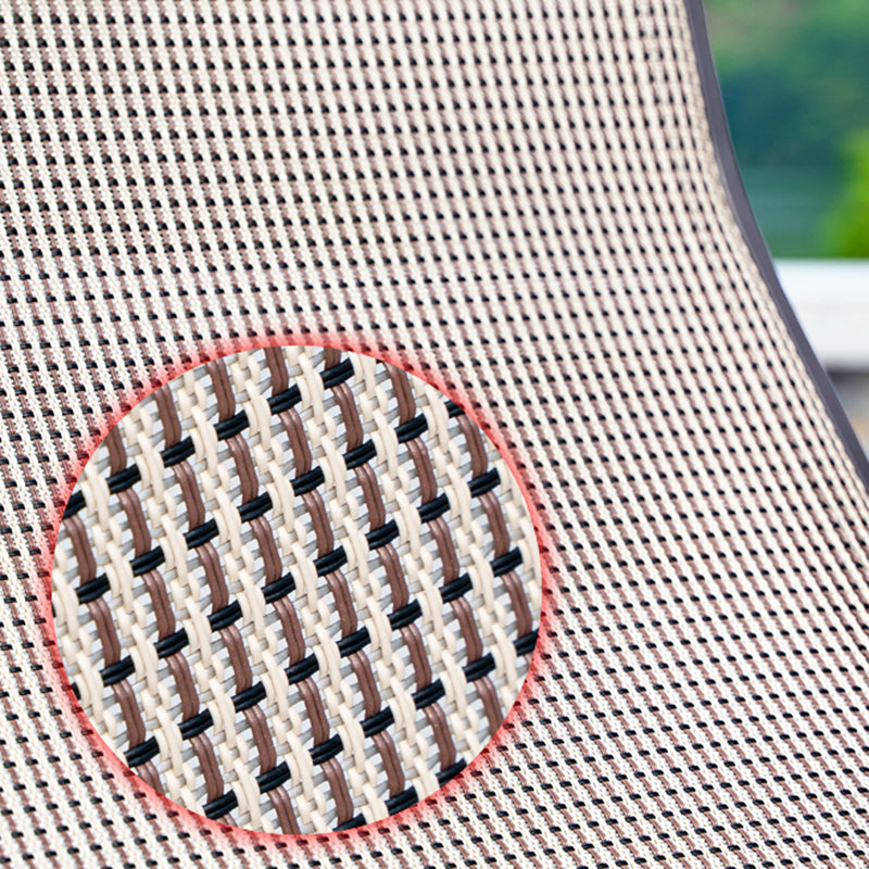 Ergonomic Wicker Rocking Chair with Cushion Spindle Rocking Accent Chair for Outdoor