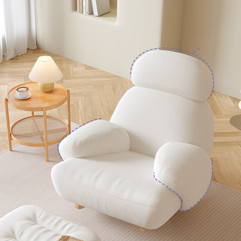 Upholstered Glam Rocker Ergonomic with Padded Seat Rocking Chair 37.8" x 37.8" x 33.5"