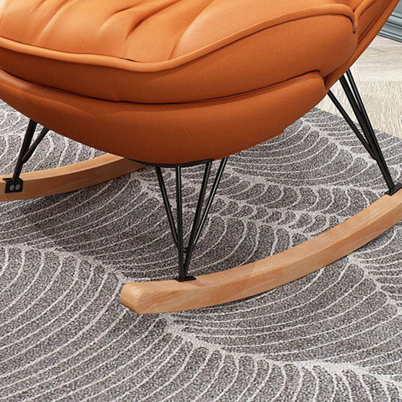 Upholstered Rocking Chair Contemporary Rocker Chair with Ottoman