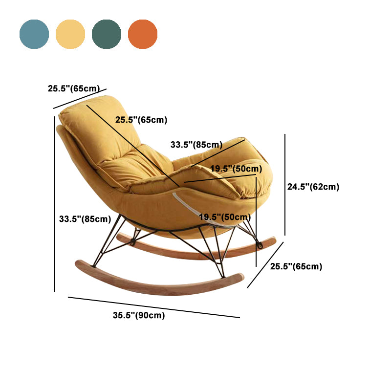 Upholstered Rocking Chair Contemporary Rocker Chair with Ottoman