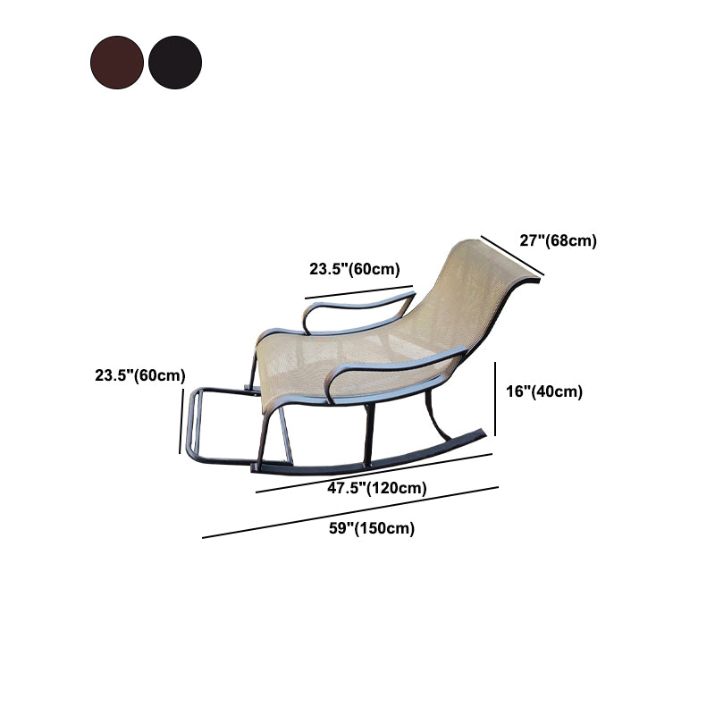 Contemporary High Back Rocking Chair Reclining Rocker Chair 26.8" x 59" x 39"