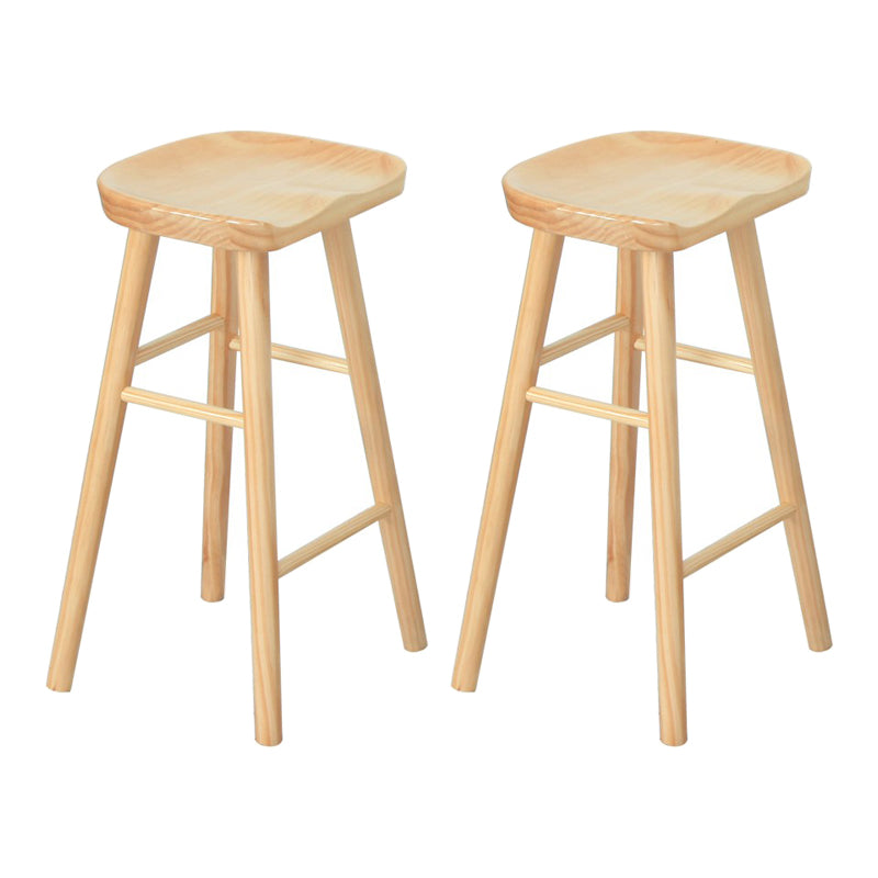 1/2/3 Pieces Modern Rectangular Pub Table Set Wooden Counter Table with Backless Stools