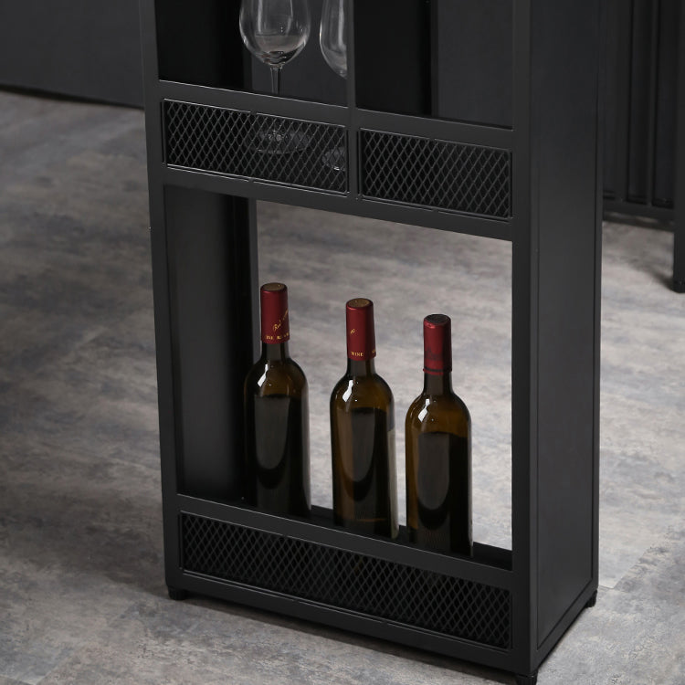 Indoor Glam Pub Set Natural 1/2/3 Pieces Wood and Metal Pub Table Set with Storage