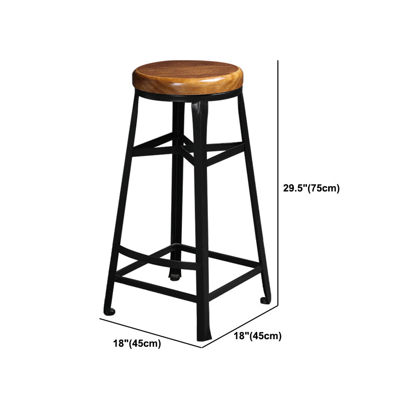 Indoor Glam Pub Set Natural 1/2/3 Pieces Wood and Metal Pub Table Set with Storage