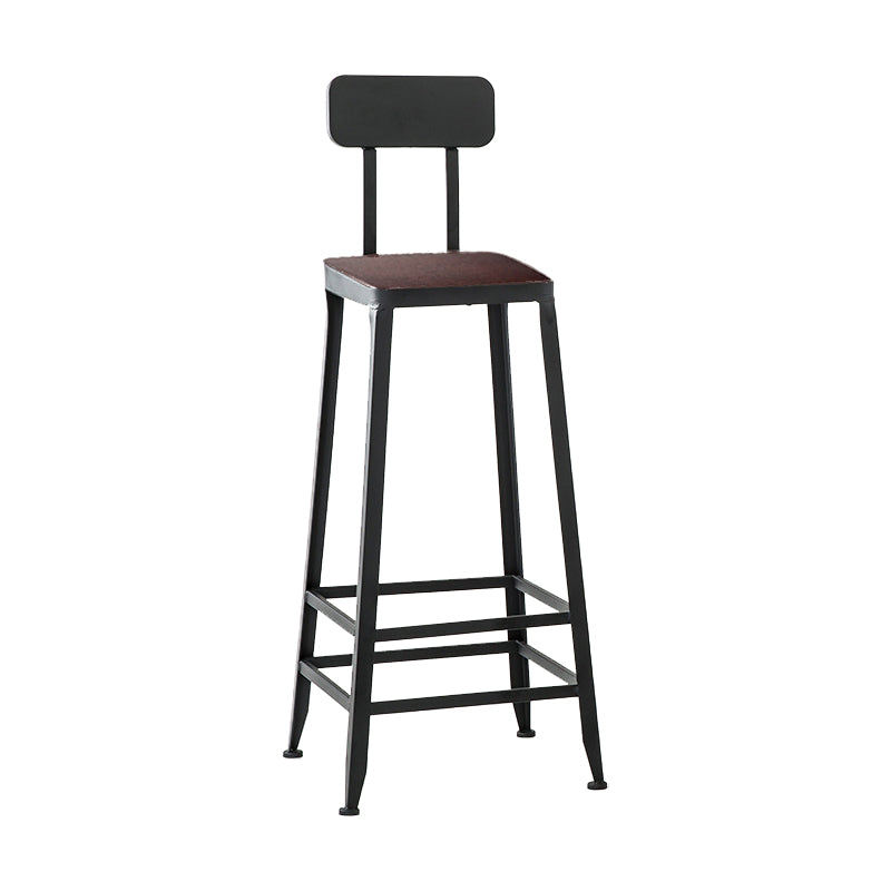 Industrial Rectangular Bar Pub Table Set 1/5 Pcs Solid Wood Top Bar Table with Iron Stools