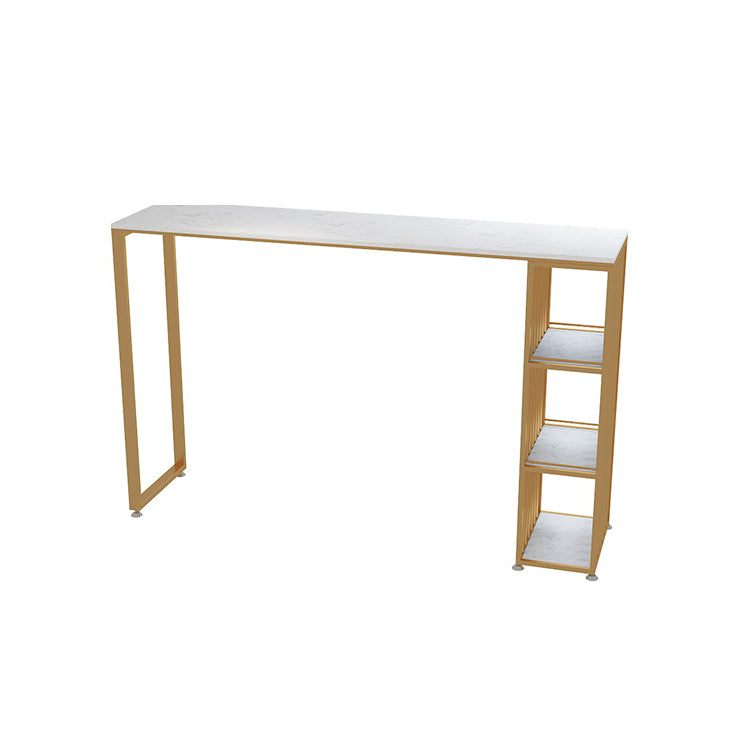 1/3 Pieces Luxurious Rectangular Bar Table Set Artificial Marble Top Pub Table Set