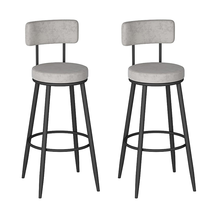 1/2/3 Pieces Round Pub Table Set Modern Stone and Metal Counter Height Set