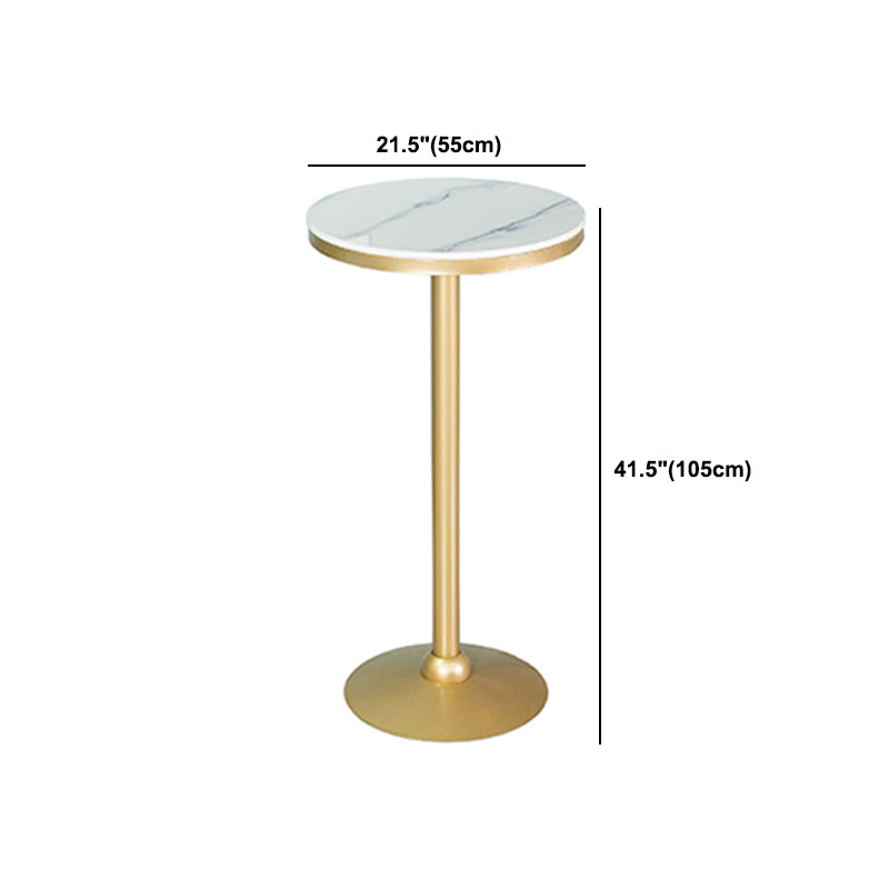 Fixed Table Counter Set 1/3/4 Pieces Glam Style Sintered Stone Bar Table Set for Home Use