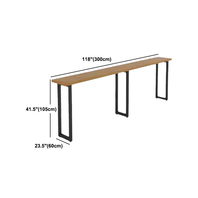 1/4/5/6 Pieces Modern Rectangle Pub Table Set Wooden Counter Table with Backless Stools