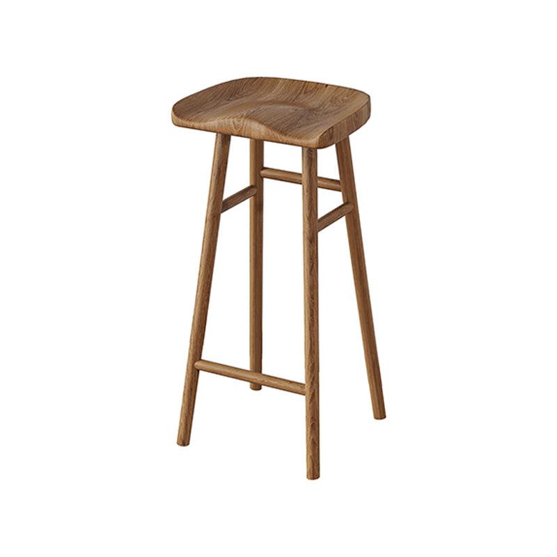 Indoor Rectangular Bar Table Set 1/3 Pcs Solid Wood Bar Table with Backless Bar Stool