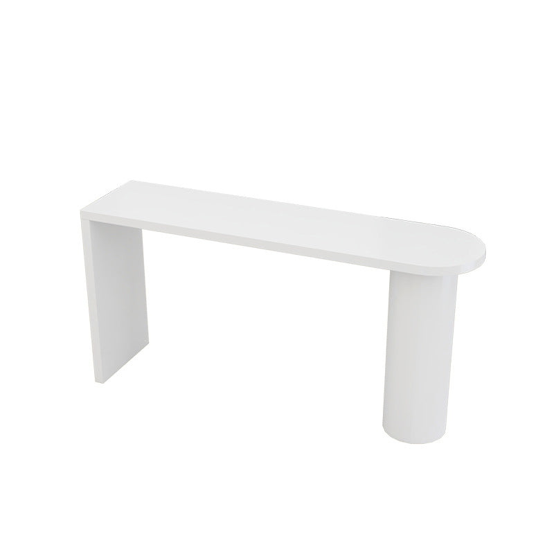 1/5 Pieces Geometric Bar Table Set Modern Wooden Home Table with Foot Bar Stools