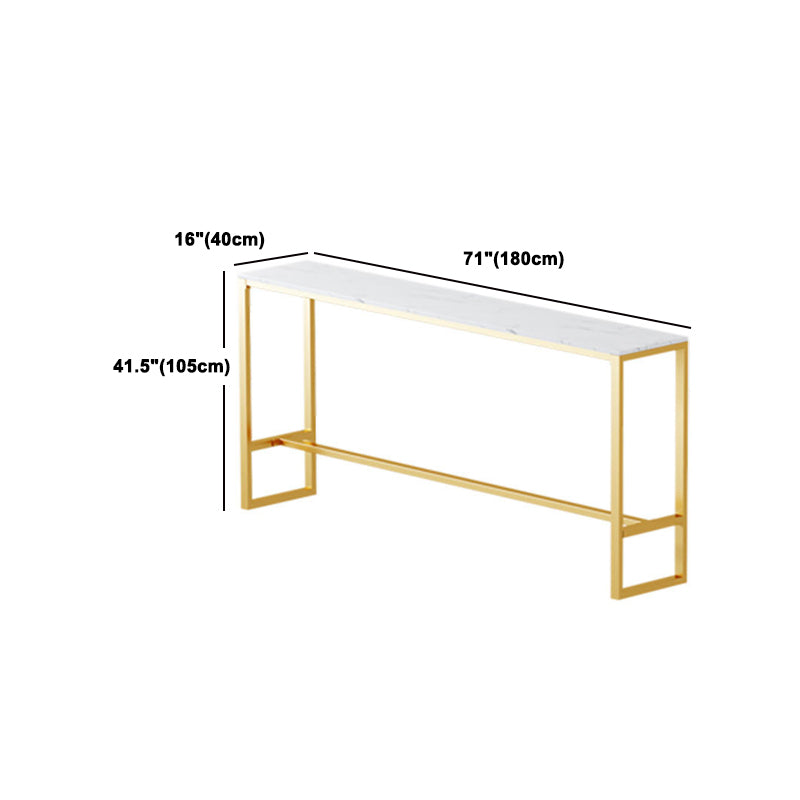 1/7/9/11 Pieces Rectangular Bar Set Gorgeous Style Marble Table with Bar Stools