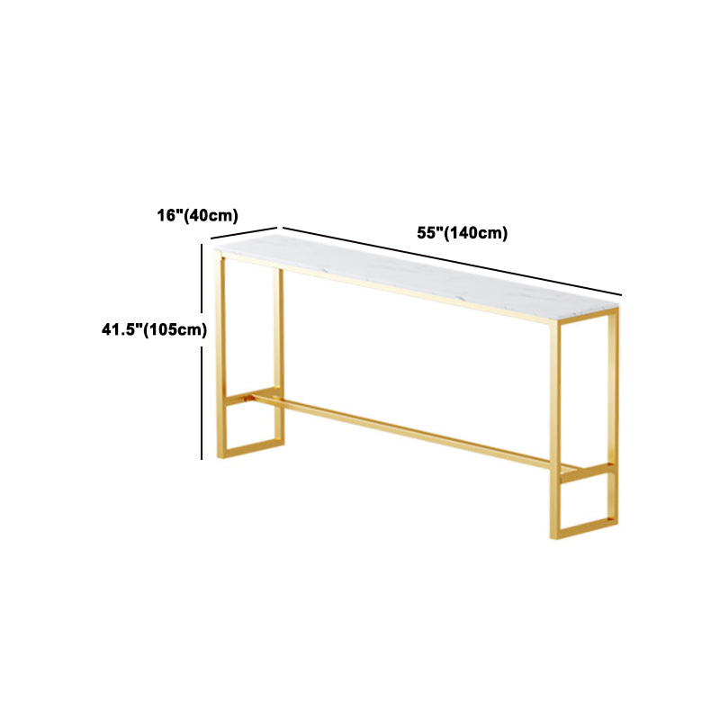 1/7/9/11 Pieces Rectangular Bar Set Gorgeous Style Marble Table with Bar Stools
