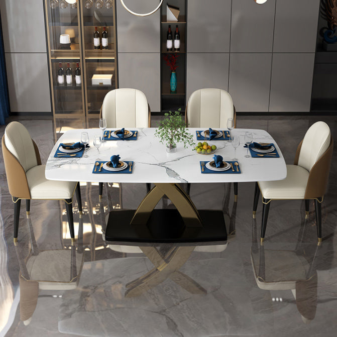 Contemporary Style Rectangle Table Set 1/5/6/7 Pieces Dining Set for Home