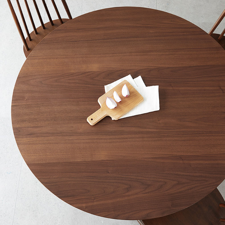 1/2/3/4 Pieces Solid Wood Dining Set Modern Pine Wood Round Table with Wooden Chairs