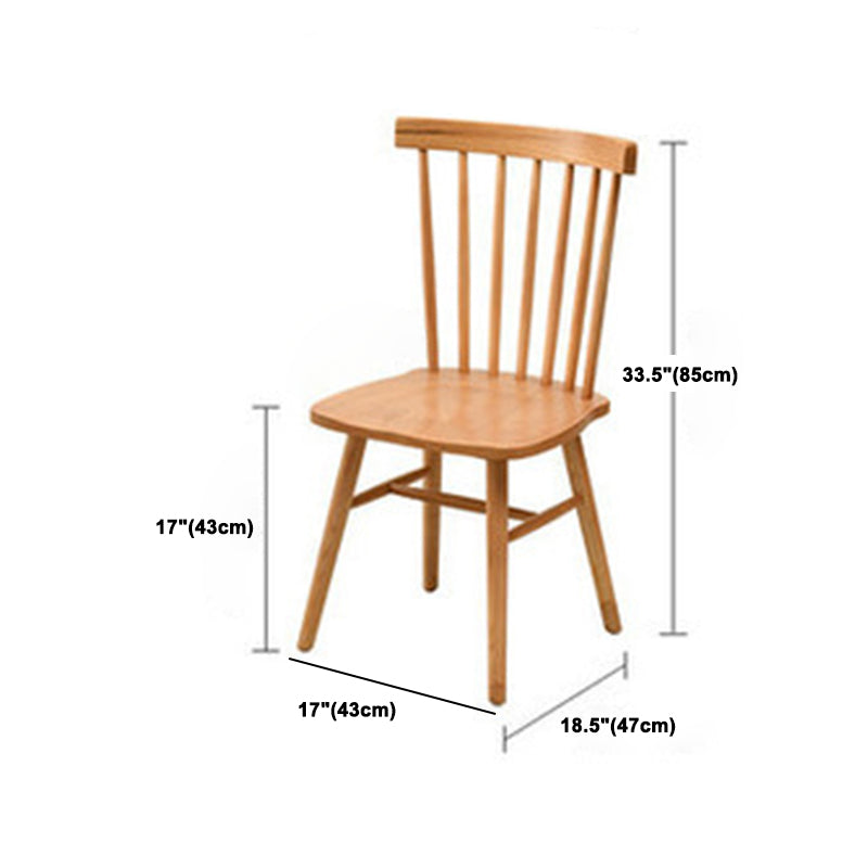 Modern Dining Table Set 1/2/4/7 Pcs Solid Wood Dining Table with Windsor Chairs