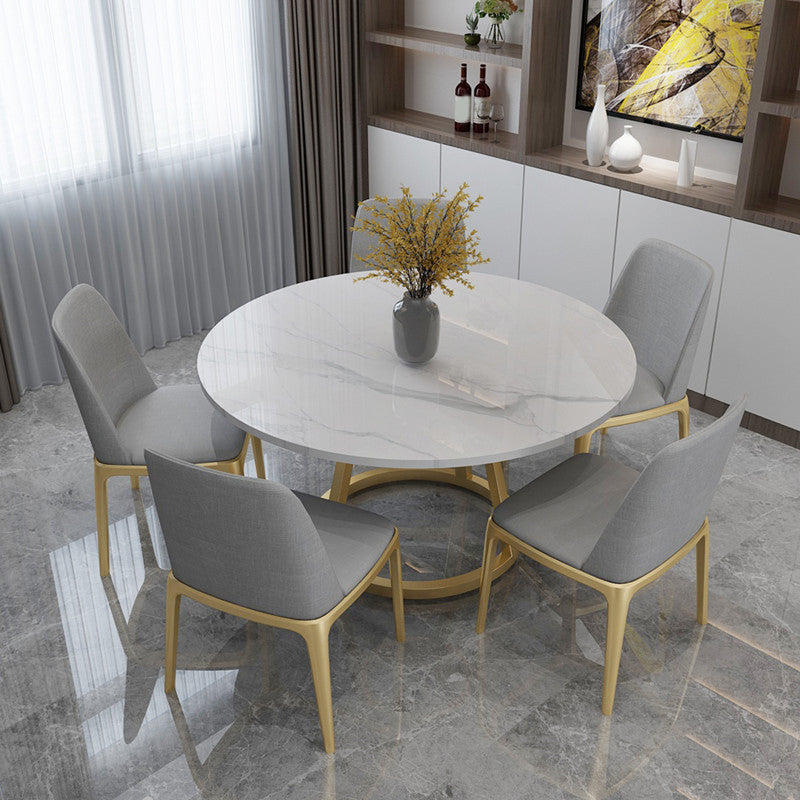 Contemporary Round Table Set 1/2/5/7 Pieces Dining Set for Kitchen