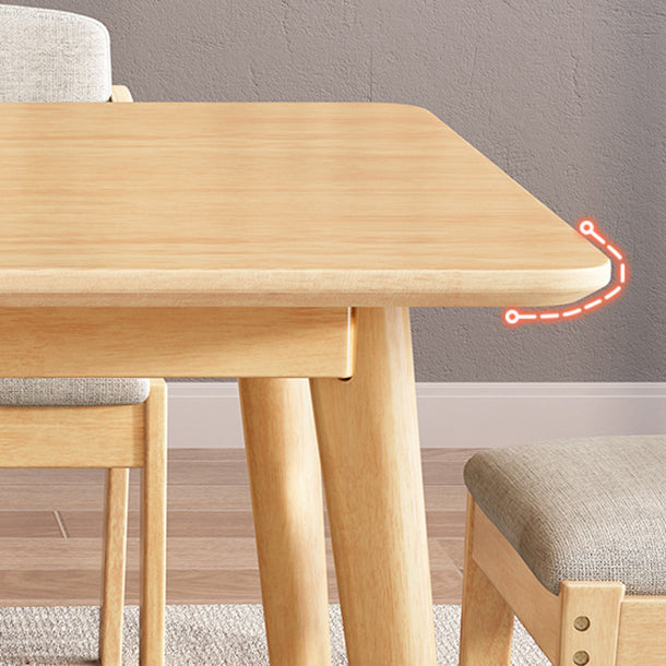 Traditional Dining Table Set 1/5/7 Pcs Solid Wood Dining Table and Chairs