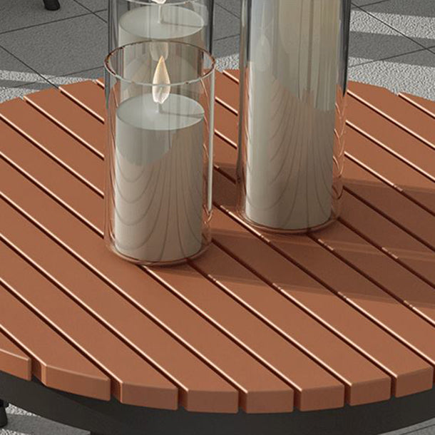 Contemporary Style Wood Table Set 1/2/3/5/7 Pieces Dining Set with Metal Chairs