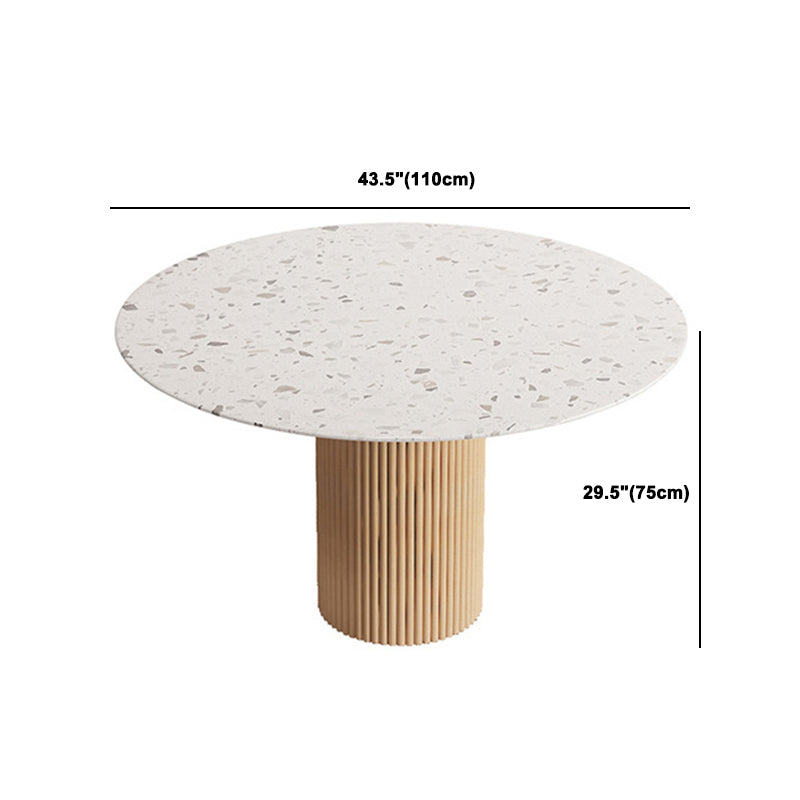 Contemporary Sintered Stone Dining Table Set Round 1/4/5/7 Pieces Dining Set for Home Use