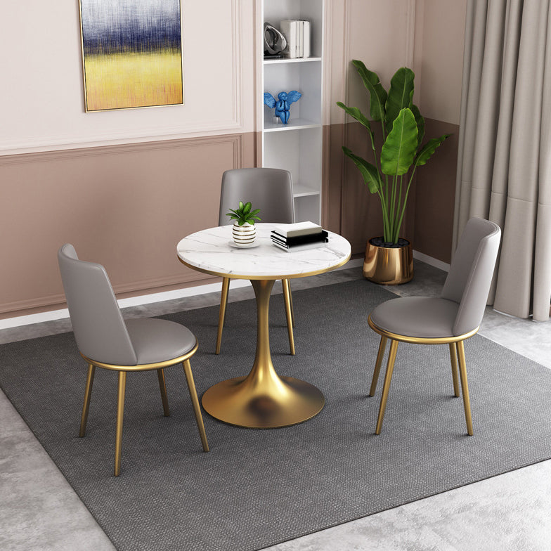 Contemporary Round Table Set 1/2/3/4/5 Pieces Dining Set for Kitchen