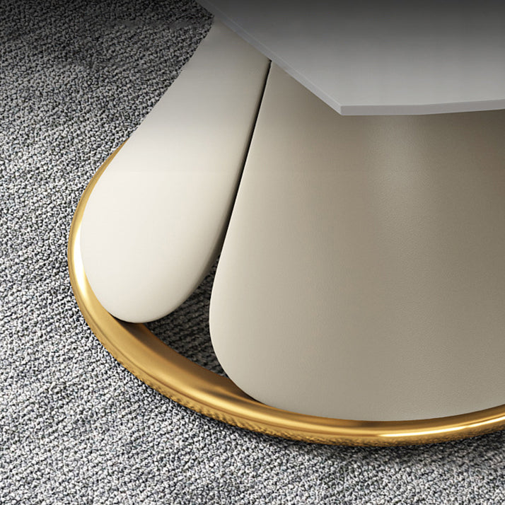 Glam Style Sintered Stone Dining Set Round 1/2/3/5/6/7/9 Pieces Dining Set for Home Use