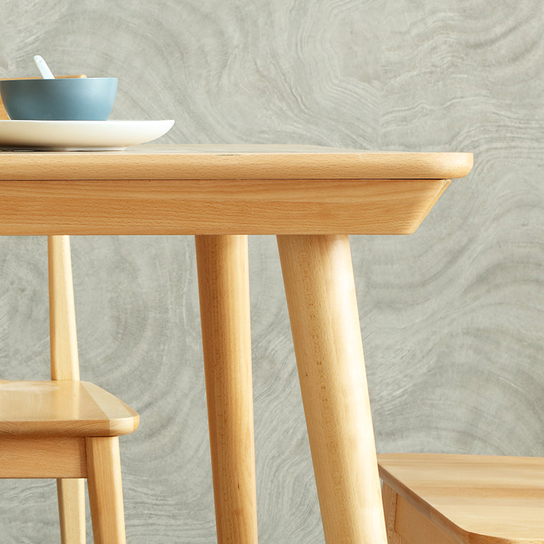 Modern Rectangle Dining Set 1/2/5/7 Pieces Solid Wood Dining Table with Chairs