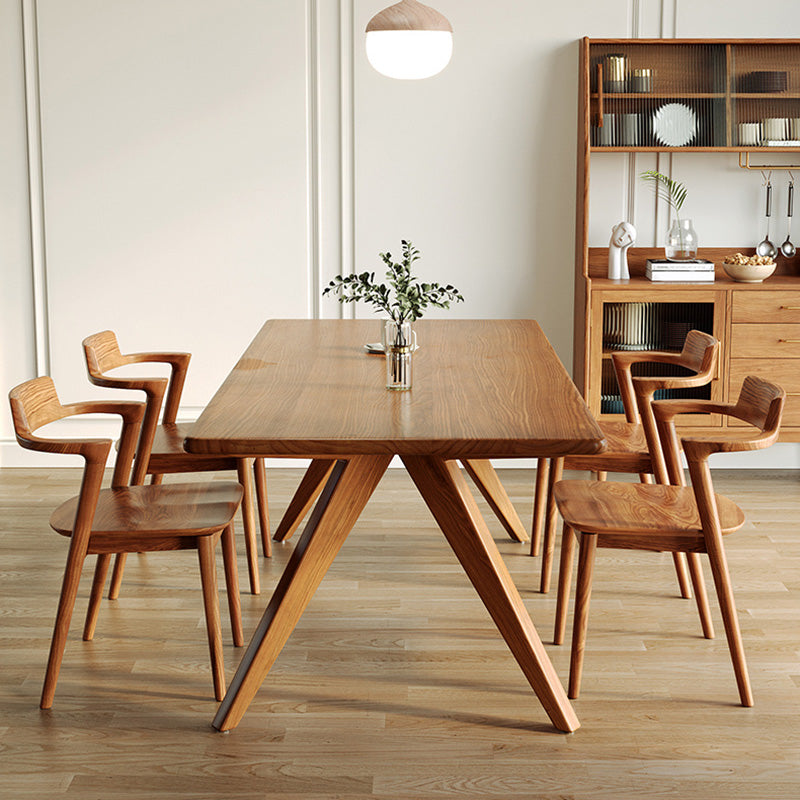 Modern 1/5/7 Pieces Dining Set Rectangle Pine Wood Dining Table for Dining Room