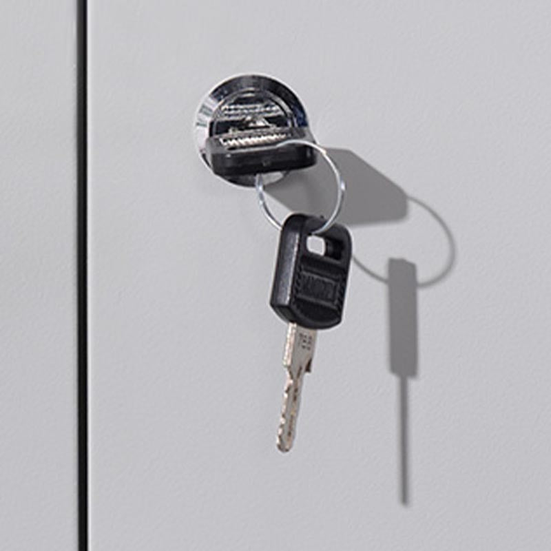 Modern White Storage Cabinet with Hinged Door Metal Cabinet for Bathroom