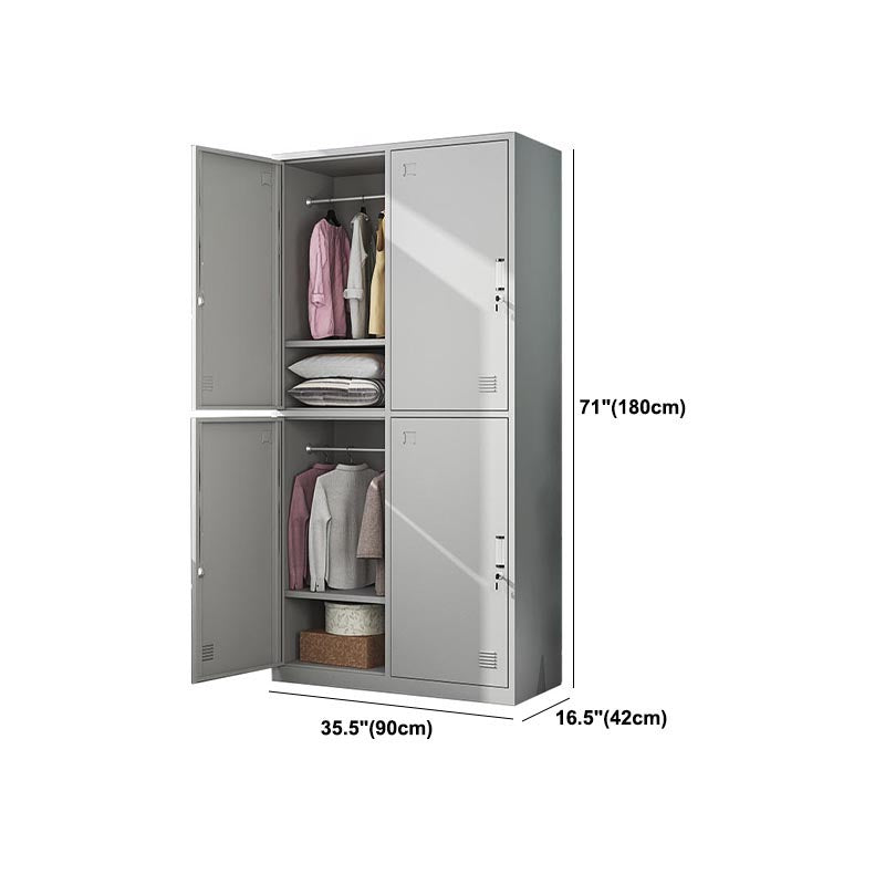 Modern Hinged Wardrobe Armoire Steel Wardrobe Cabinet for Bedroom