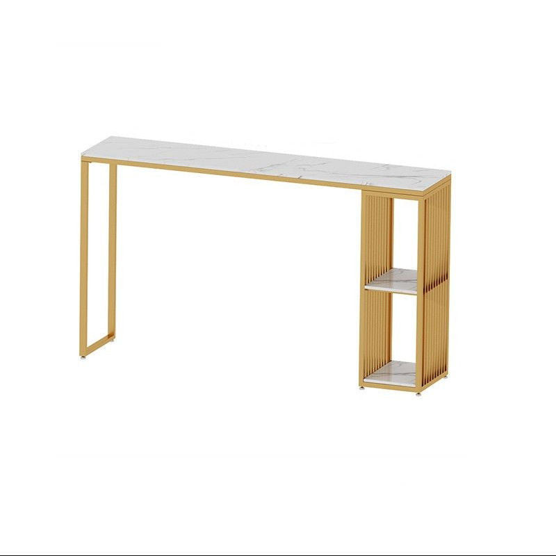 1/3/7 Pieces Rectangular Bar Table Set Modern Marble Milk Tea Shop Table with Bar Stools