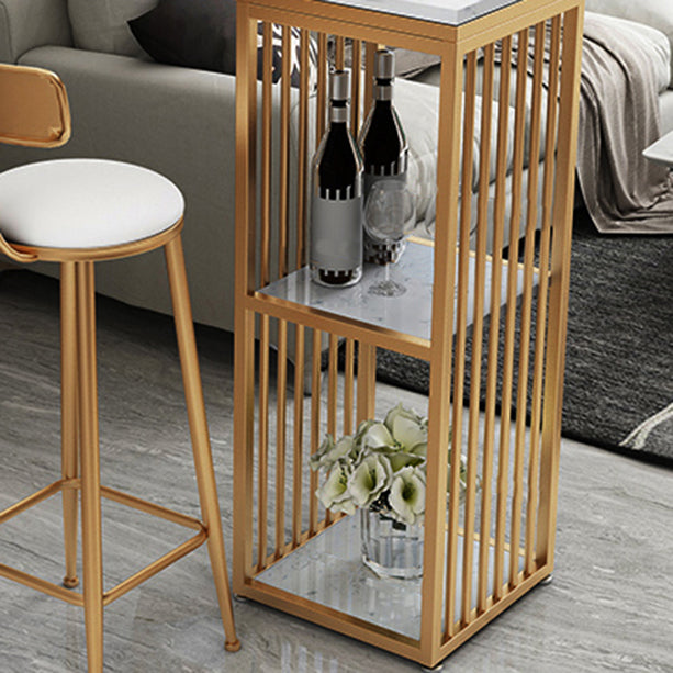 1/3/7 Pieces Rectangular Bar Table Set Modern Marble Milk Tea Shop Table with Bar Stools