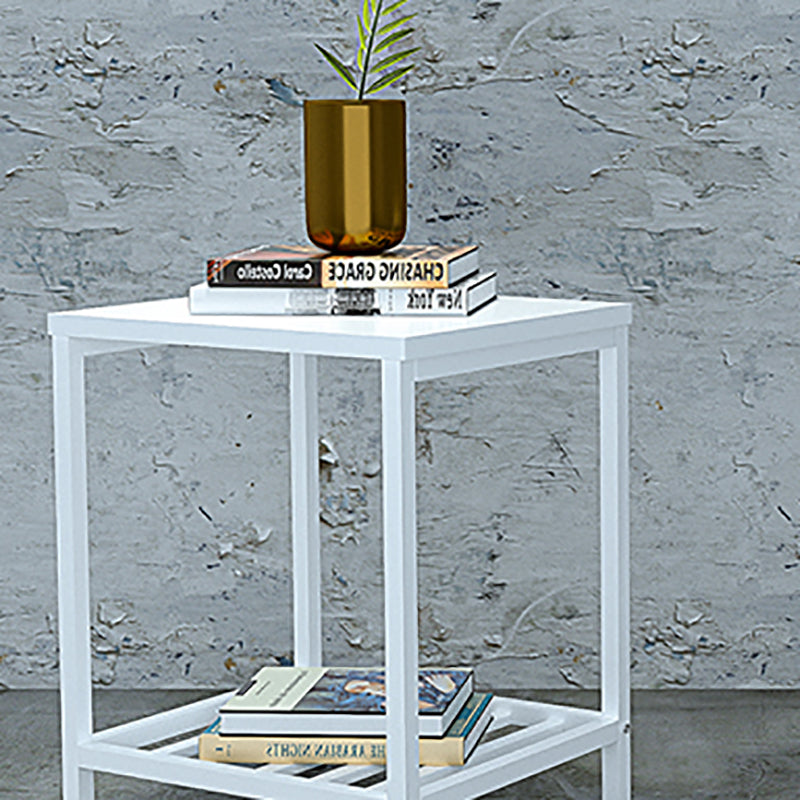 Modern Open Shelf Nightstand Wooden Bedside Cabinet for Bedroom