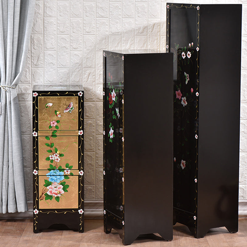 Traditional Vertical Bedroom Chest Wooden Storage Chest with Drawers