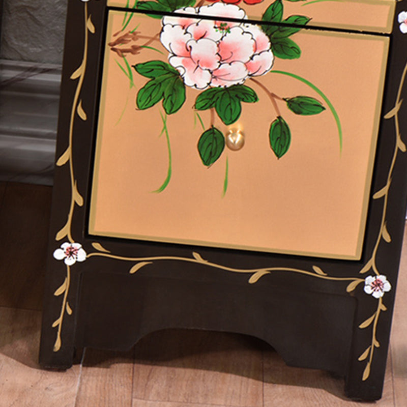 Traditional Vertical Bedroom Chest Wooden Storage Chest with Drawers