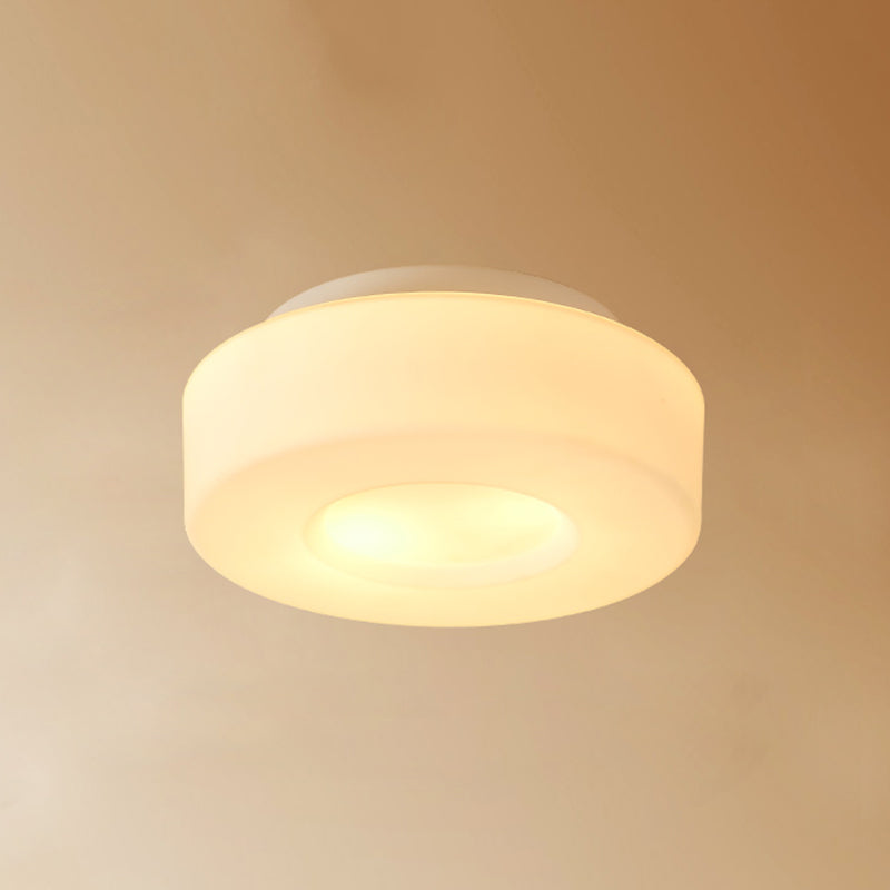 Simple Ceiling Light American Ceiling Mount Light with Glass Shade for Bedroom