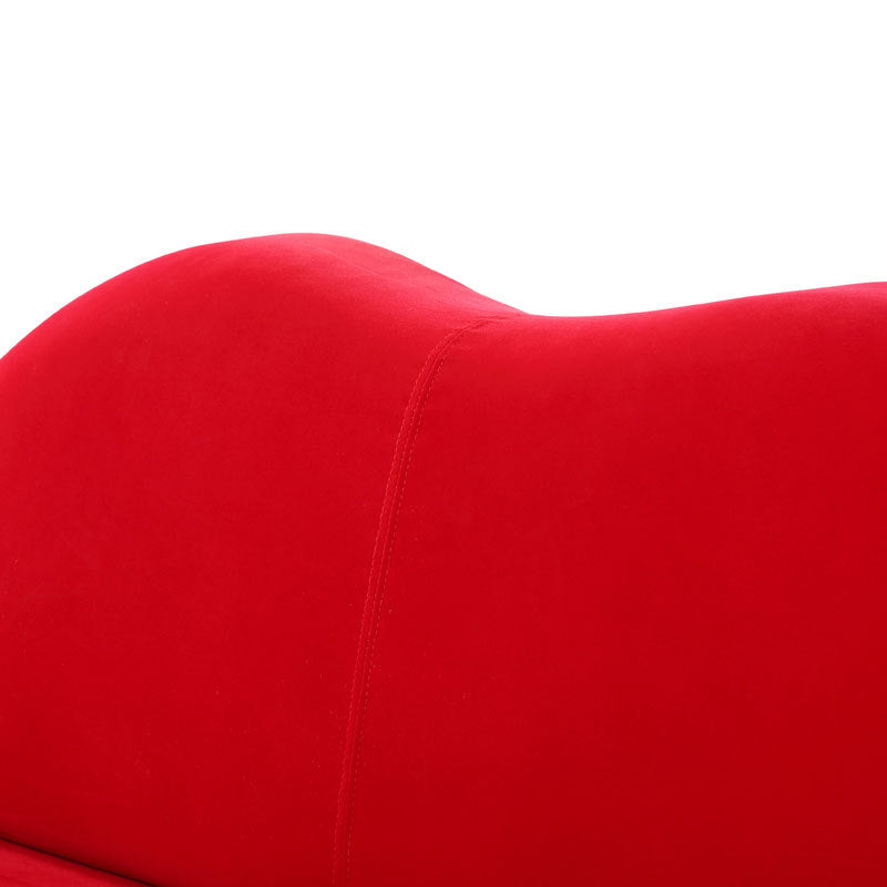 Modernism Statement Sofa Lip-Themed Stationary Sofa in Red/Gold