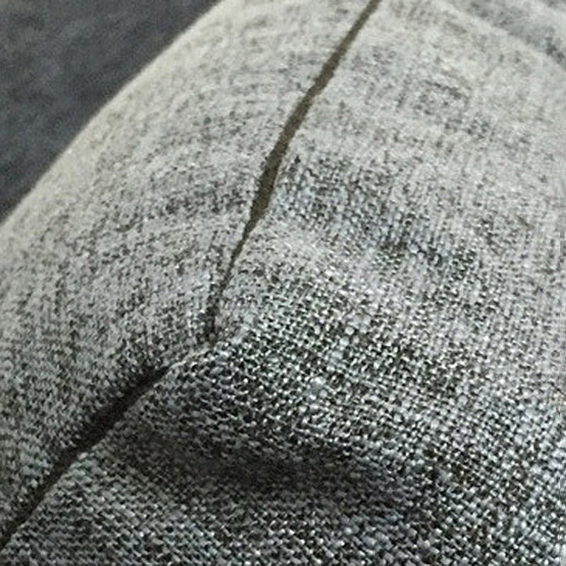 Living Room Slipcovered Sofa Pillow Top Arm Loose Back Sofa in Grey