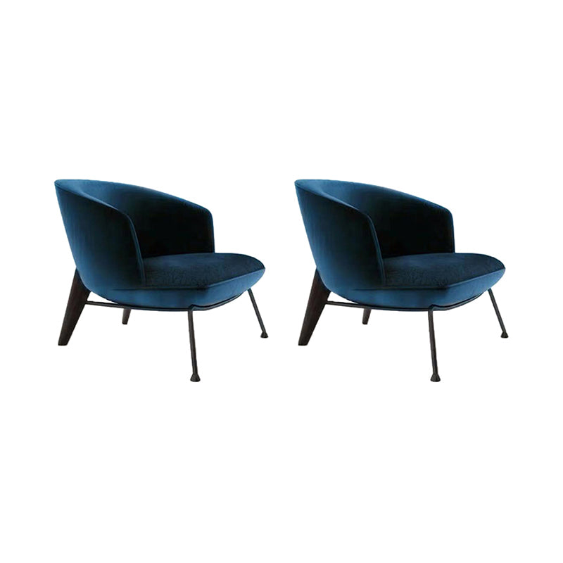 Contemporary Fabric Slipper Armless with Black Legs Accent Chair