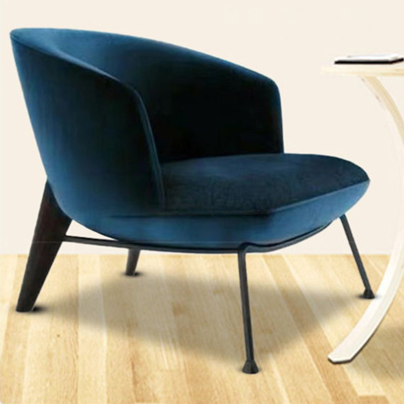 Contemporary Fabric Slipper Armless with Black Legs Accent Chair