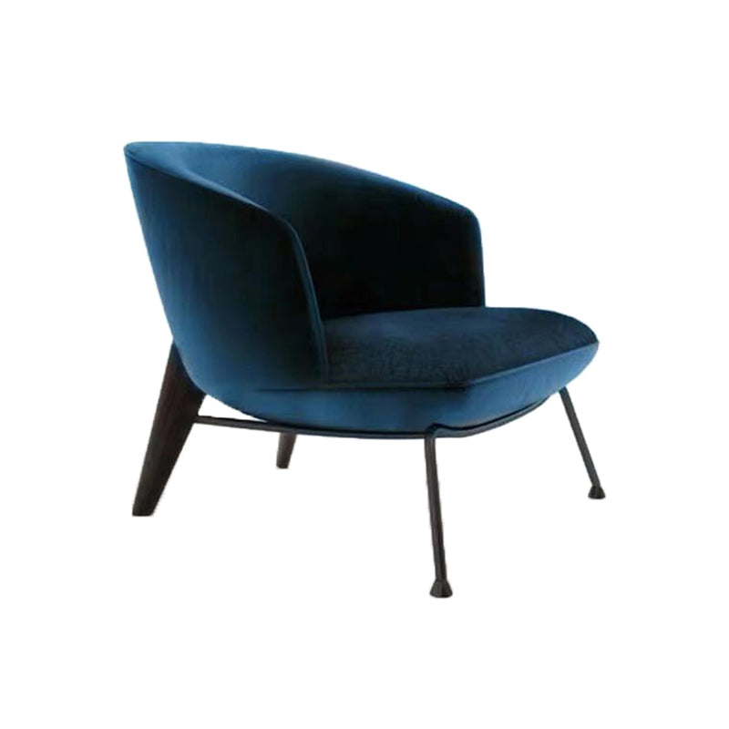 Contemporary Fabric Slipper Armless with Black Legs Accent Chair