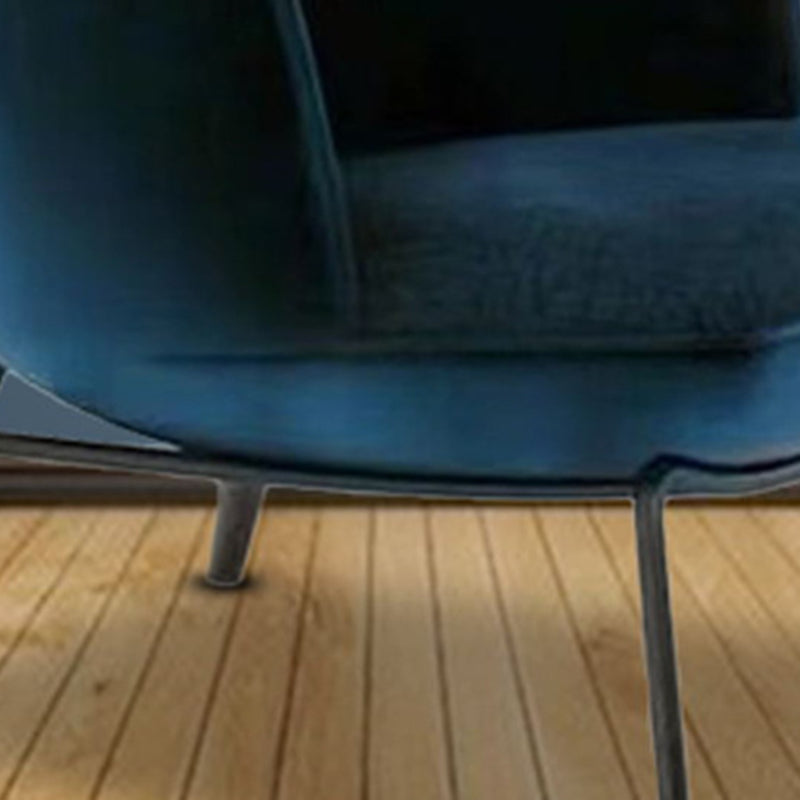 Contemporary Fabric Slipper Armless with Black Legs Accent Chair