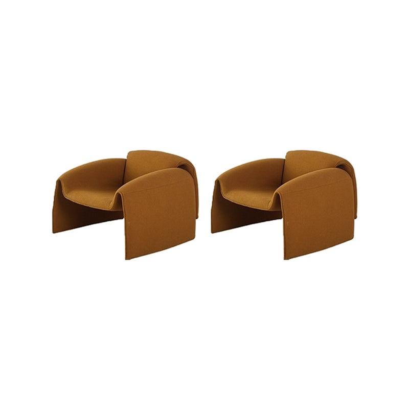 Nordic Living Room Arms Included Fixed Back Sled Accent Armchair
