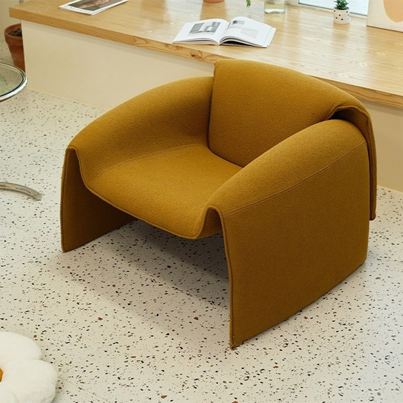 Nordic Living Room Arms Included Fixed Back Sled Accent Armchair