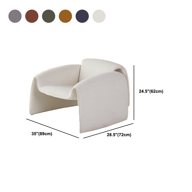 Nordic Living Room Arms Included Fixed Back Sled Accent Armchair