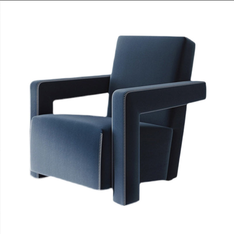 Nordic Square Arms Fabric Arms Included Fixed Back Accent Room Chair